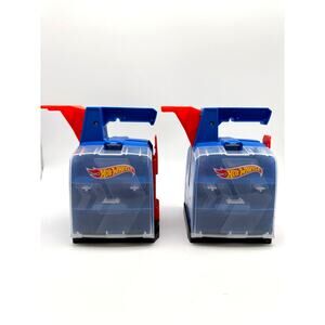 2 Hot Wheels Track Builder Display Launcher Storage Case Diecast Cars